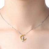 925 Silver Japanese Cat on Moon Necklace Female Clavicle Chain