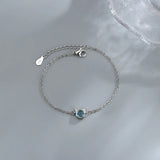 925 Silver Kitten Ears Girlfriends Crystal Bracelet