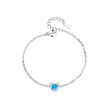 925 Silver Kitten Ears Girlfriends Crystal Bracelet