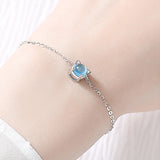 925 Silver Kitten Ears Girlfriends Crystal Bracelet