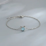 925 Silver Kitten Ears Girlfriends Crystal Bracelet