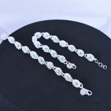 925 Sterling Silver Lantern Hollow Flower Bracelet