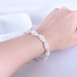 925 Sterling Silver Lantern Hollow Flower Bracelet
