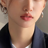 925 Sterling Silver Line Earring for Women Girl Office Versatile Jewelry