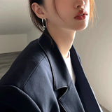 925 Sterling Silver Line Earring for Women Girl Office Versatile Jewelry