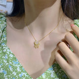 925 Silver Longevity Lock Necklace Women Auspicious Clouds Peace Chain