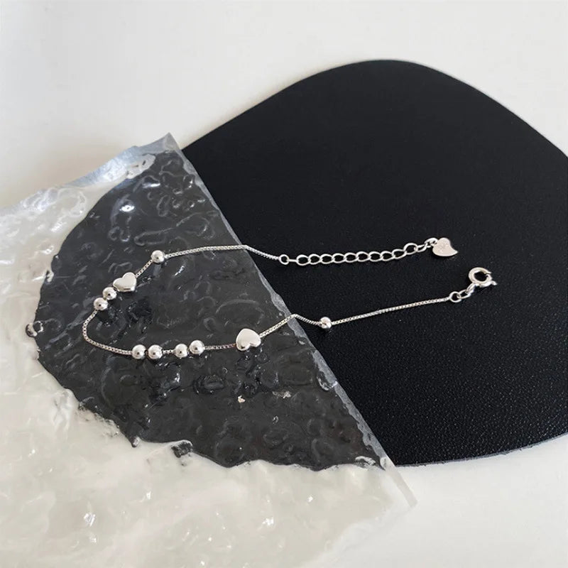925 Silver Love Heart Bracelet - Birthday Friendship Wish
