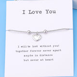 925 Silver Love Heart Bracelet - Birthday Friendship Wish