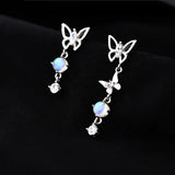 925 Silver Moonstone Butterfly Earrings, Fairy Summer Jewelry