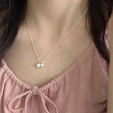 925 Silver Necklace Pearl Zircon Romantic Jewelry