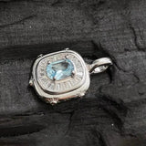 925 Silver Necklace Geometry Square Zircon Jewelry Gift