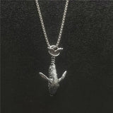 925 Silver Ocean Style Whale Pendant Necklace For Men Women