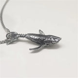925 Silver Ocean Style Whale Pendant Necklace For Men Women