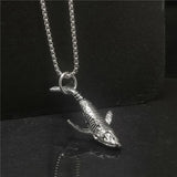 925 Silver Ocean Style Whale Pendant Necklace For Men Women
