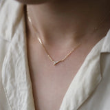 925 Silver Paris Tower Pendant Necklace Women Clavicle Chain
