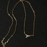 925 Silver Paris Tower Pendant Necklace Women Clavicle Chain