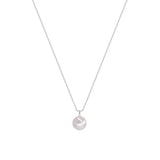 925 Silver Pearl Bead Necklace Women's Circular Grace Jewelry Gift