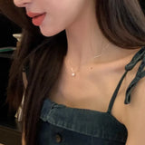 925 Silver Pearl Bead Necklace Women's Circular Grace Jewelry Gift
