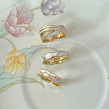 925 Silver Pearl Drop Glaze Ring for Women Girl Gift Adjustable Jewelry