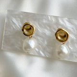925 Silver Pearl Earrings For Women Ins Elegant Ear Studs