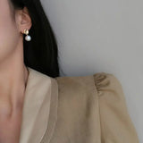 925 Silver Pearl Earrings For Women Ins Elegant Ear Studs