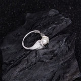925 Silver Pearl Shell Ring Sweet Romantic Jewelry Gift