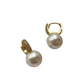 925 Silver Pearl Earrings for Women French Party Jewelry