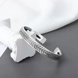 925 Silver Feather Leaf Bracelet Women Personality Jewelry