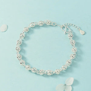 925 Silver Bracelet Hollow Ball Women Jewelry Party Gift