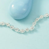 925 Silver Bracelet Hollow Ball Women Jewelry Party Gift