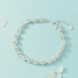 925 Silver Bracelet Hollow Ball Women Jewelry Party Gift