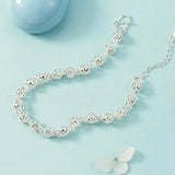 925 Silver Bracelet Hollow Ball Women Jewelry Party Gift