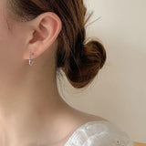 925 Silver Hoop Earrings 6-Piece Set Charming Party Jewelry