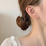 925 Silver Hoop Earrings 6-Piece Set Charming Party Jewelry