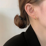 925 Silver Hoop Earrings 6-Piece Set Charming Party Jewelry