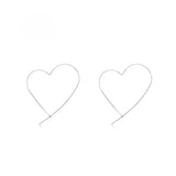 925 Sterling Silver Hollow Heart Earring Love Style Women Earrings