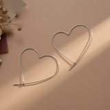 925 Sterling Silver Hollow Heart Earring Love Style Women Earrings