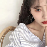 925 Sterling Silver Hollow Heart Earring Love Style Women Earrings