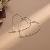 925 Sterling Silver Hollow Heart Earring Love Style Women Earrings