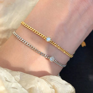 925 Silver Diamond Bracelet for Women, Girlfriend Gift Jewelry