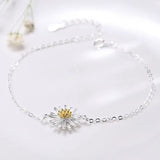 925 Sterling Silver Daisy Bracelet For Women