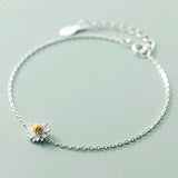 925 Sterling Silver Daisy Bracelet For Women