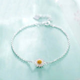 925 Sterling Silver Daisy Bracelet For Women