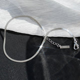 925 Silver Snake Bone Anklet for Women Foot Jewelry