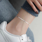 925 Silver Snake Bone Anklet for Women Foot Jewelry