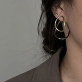 925 Silver Stud Earrings Vintage Irregular Geometric Party Jewelry