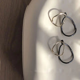 925 Silver Stud Earrings Vintage Irregular Geometric Party Jewelry