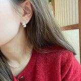 925 Silver Twist Hollow Earrings Women Ins Ear Stud Party Jewelry
