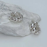925 Silver Twist Hollow Earrings Women Ins Ear Stud Party Jewelry