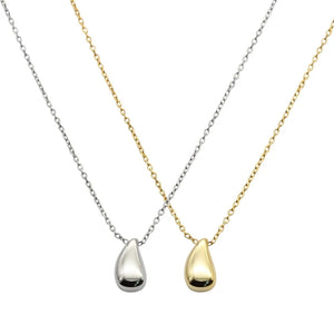 925 Silver Water Drop Pendant Necklace Women Jewelry